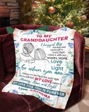 My Love For You Is Forever - Best Gift For Granddaughter Small Fleece Blanket - 30" x 40" aos-coral-fleece-blanket-30x40-lifestyle-front-20