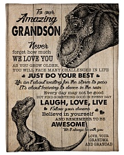 JUST DO YOUR BEST - GRANDMA GRANDAD TO GRANDSON Small Fleece Blanket - 30" x 40" front