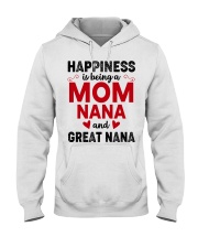 Happiness Is Being A Mom Nana And Great Nana Hooded Sweatshirt tile