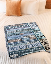 WE LOVE YOU - LOVELY GIFT FOR KELLIE Small Fleece Blanket - 30" x 40" aos-coral-fleece-blanket-30x40-lifestyle-front-01