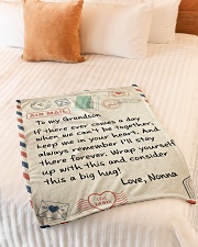 KEEP ME IN YOUR HEART - NONNA TO GRANDSON Small Fleece Blanket - 30" x 40" aos-coral-fleece-blanket-30x40-lifestyle-front-01