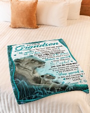 JUST DO YOUR BEST - LOVELY GIFT FOR GRANDSON Small Fleece Blanket - 30" x 40" aos-coral-fleece-blanket-30x40-lifestyle-front-01