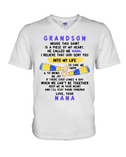 KEEP ME IN YOUR HEART - LOVELY GIFT FOR GRANDSON V-Neck T-Shirt tile