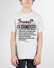 5 THINGS YOU SHOULD KNOW ABOUT MY GREAT- GRANDMA Youth T-Shirt garment-youth-tshirt-front-01