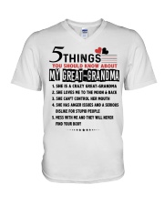 5 THINGS YOU SHOULD KNOW ABOUT MY GREAT- GRANDMA V-Neck T-Shirt tile