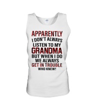 LISTEN TO MY GRANDMA - GIFT FOR GRANDCHILDREN Unisex Tank tile