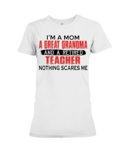 AND A RETIRED - PERFECT GIFT FOR TEACHER Premium Fit Ladies Tee tile