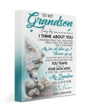 I THINK ABOUT YOU - SPECIAL GIFT FOR GRANDSON 11x14 Gallery Wrapped Canvas Prints front