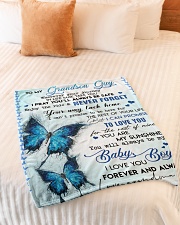 MY BABY BOY - GRANDMA TO GRANDSON GUY Small Fleece Blanket - 30" x 40" aos-coral-fleece-blanket-30x40-lifestyle-front-01