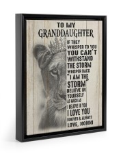 I AM THE STORM - GREAT GIFT FOR GRANDDAUGHTER Floating Framed Canvas Prints Black tile