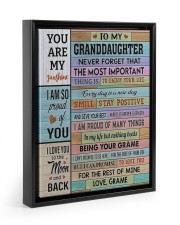 I Am Proud Of Many Things - Lovely Gift For Granddaughter Floating Framed Canvas Prints Black tile