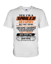 Treats Me Like A Prince - Lovely Gift For Grandson V-Neck T-Shirt tile