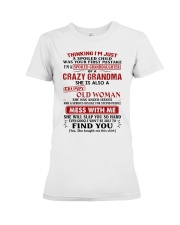 I'M JUST SPOILED CHILD - GIFT FOR GRANDDAUGHTER Premium Fit Ladies Tee tile