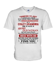 I'M JUST SPOILED CHILD - GIFT FOR GRANDDAUGHTER V-Neck T-Shirt tile
