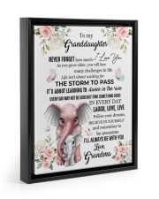 THE STORM TO PASS - GREAT GIFT FOR GRANDDAUGHTER Floating Framed Canvas Prints Black tile