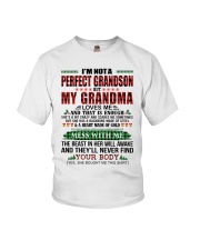 My Grandma Loves Me - Best Gift For Grandson Youth T-Shirt tile