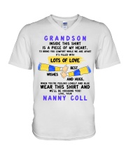 LOST OF LOVE - BEST GIFT FOR GRANDSON FROM GRANDMA V-Neck T-Shirt tile