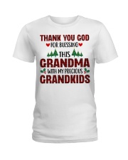 THANK YOU GOD FOR BLESSING - PERFECT GIFT FOR GRANDMA Ladies T-Shirt tile