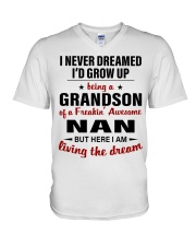 LIVING THE DREAM - BEST GIFT FOR GRANDSON V-Neck T-Shirt tile