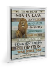 OPTION WAS SOME DAY - BEST GIFT FOR SON-IN-LAW Floating Framed Canvas Prints White tile