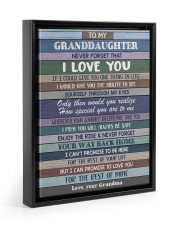 HOW SPECIAL YOU ARE TO ME - LOVELY GIFT FOR GRANDDAUGHTER Floating Framed Canvas Prints Black tile