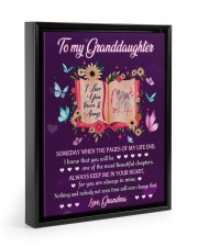 Keep Me In Your Heart - Amazing Gift For Granddaughter Floating Framed Canvas Prints Black tile