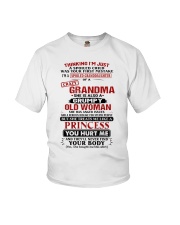 I'M A SPOILED GRANDDAUGHTER OF A CRAZY GRANDMA Youth T-Shirt front