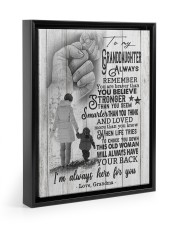 I'M ALWAYS HERE FOR YOU - GRANDMA TO GRANDDAUGHTER Floating Framed Canvas Prints Black tile