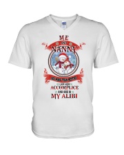 She Is My Alibi - Amazing Gift For Grandkids V-Neck T-Shirt tile