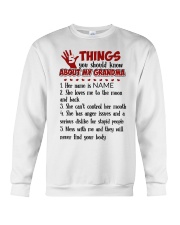5 THINGS YOU SHOULD KNOW ABOUT MY GRANDMA Crewneck Sweatshirt tile