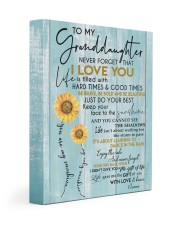 I LOVE YOU - GRANDDAUGHTER GIFT WITH SUNFLOWER 11x14 Gallery Wrapped Canvas Prints front