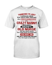 I'M A SPOILED GRANDDAUGHTER OF A CRAZY NANNY Premium Fit Mens Tee tile