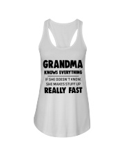 GRANDMA KNOWS EVERYTHING - GIFT GRANDMA Ladies Flowy Tank tile