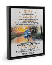 YOU ARE MY LIFE - TO GLEN FROM RESA Floating Framed Canvas Prints Black tile