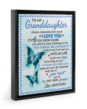 Keep Me In Your Heart - Lovely Gift For Granddaughter Floating Framed Canvas Prints Black tile