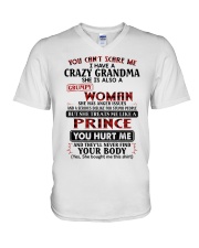 YOU CAN'T SCARE ME - BEST GIFT FOR GRANDSON V-Neck T-Shirt tile