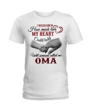 NEVER KNEW HOW MUCH LOVE MY HEART - OMA Ladies T-Shirt tile