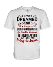 LIVING THE DREAM - LOVELY GIFT FOR GRANDDAUGHTER V-Neck T-Shirt tile