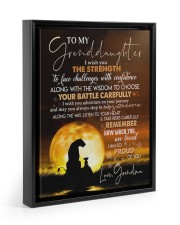 I AM SO PROUD OF YOU - BEST GIFT FOR GRANDDAUGHTER Floating Framed Canvas Prints Black tile