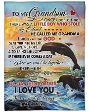 I LOVE YOU - GRANDMA TO GRANDSON Fleece Blanket tile