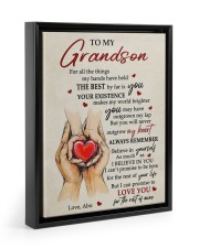 BELIEVE IN YOURSELF - GREAT GIFT FOR GRANDSON Floating Framed Canvas Prints Black tile