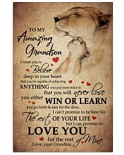 Win Or Learn - Grandson Gift With Lion 11x17 Poster front