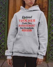 RETIRED TEACHER ONDER NEW MANAGEMENT SEE GRANDKIDS Hooded Sweatshirt apparel-hooded-sweatshirt-lifestyle-front-03