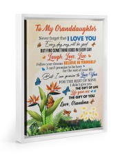 NEVER FORGET THAT I LOVE YOU - GREAT GIFT FOR GRANDDAUGHTER Floating Framed Canvas Prints White tile