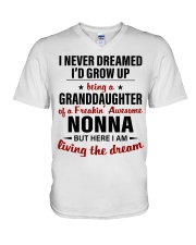 LIVING THE DREAM - BEST GIFT FOR GRANDDAUGHTER V-Neck T-Shirt tile