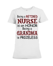 BEING A RETIRED NURSE IS AN HONOR Premium Fit Ladies Tee tile
