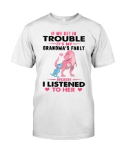 IF WE GET IN TROUBLE IT'S MY GRANDMA'S FAULT Premium Fit Mens Tee tile