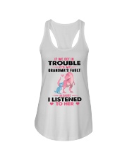 IF WE GET IN TROUBLE IT'S MY GRANDMA'S FAULT Ladies Flowy Tank tile