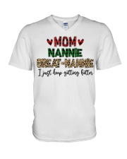 I JUST KEEP GETTING BETTER - PERFECT GIFT FOR NANNIE V-Neck T-Shirt tile