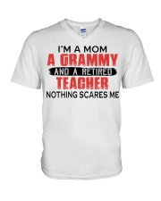 AND A RETIRED - PERFECT GIFT FOR TEACHER V-Neck T-Shirt tile
